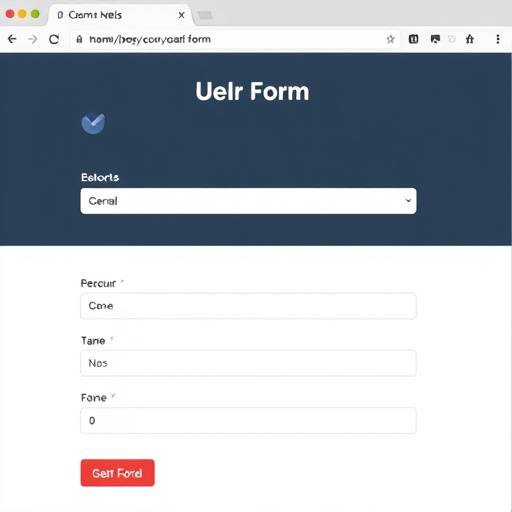 Exemplo de um formul&radic;&deg;rio web com r&radic;&ge;tulos claros e campos bem definidos.