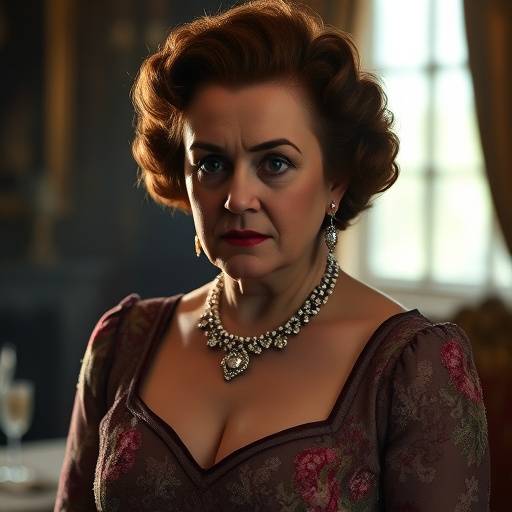 Helena Bonham Carter como Princesa Margaret (meia-idade)